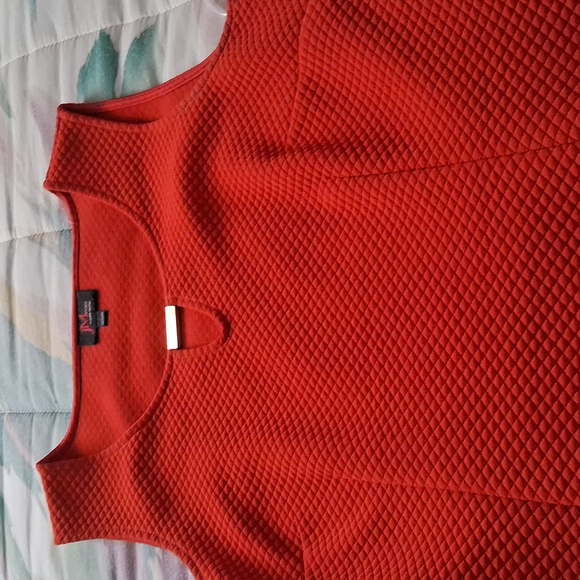 NWOT,Sleek & Sexy, Burnt Orange/Rust Midi Dress - Picture 11 of 12